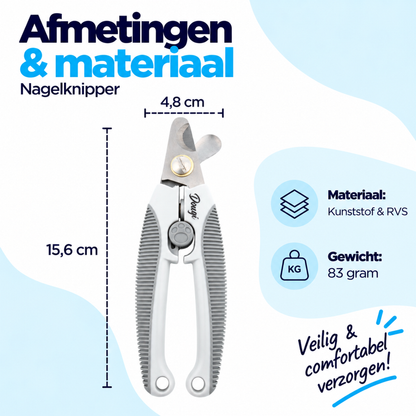 Afmetingen van de nagelknipper