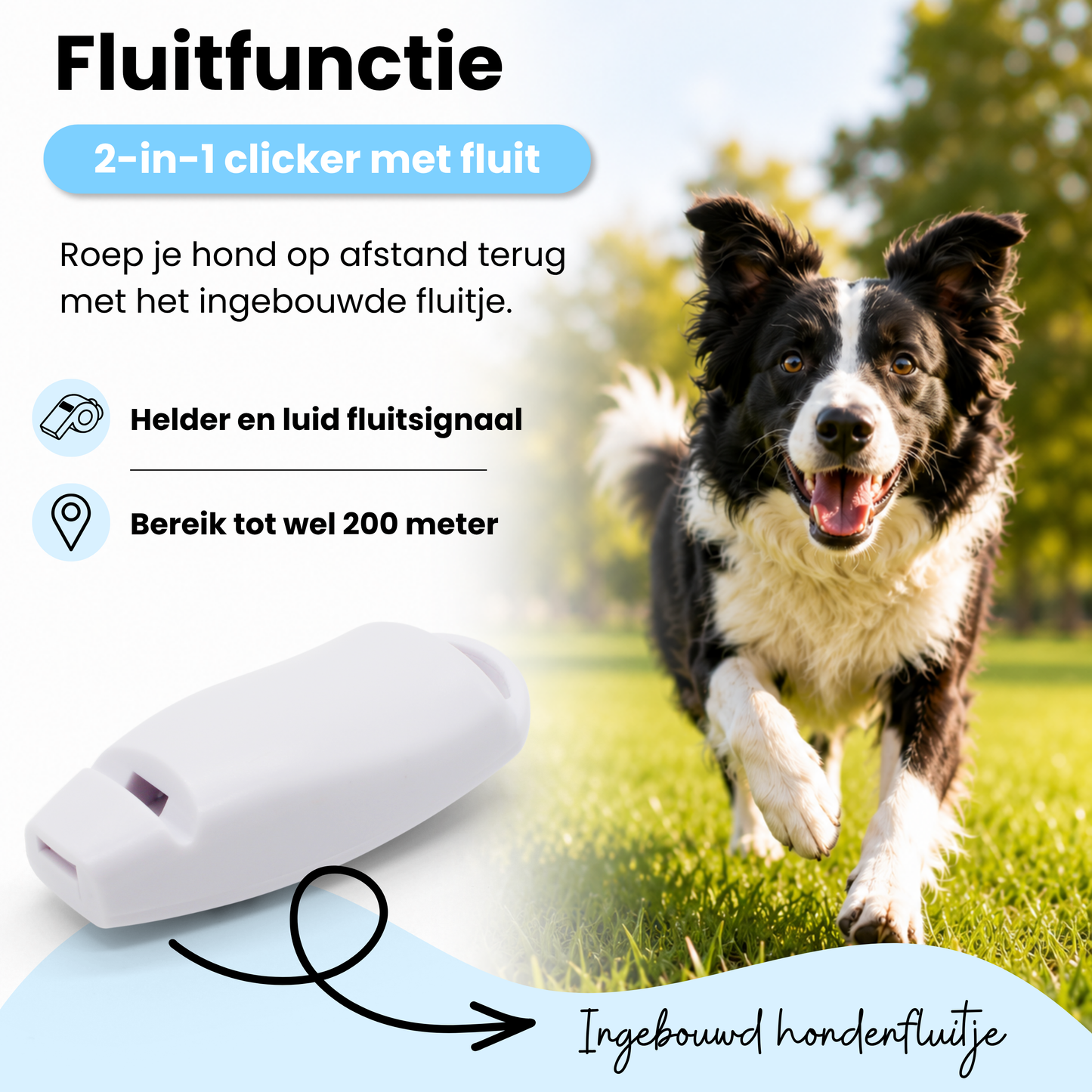 Clickertrainer met Fluit voor Honden