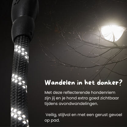 Reflecterende Hondenriem met Poepzakjeshouder