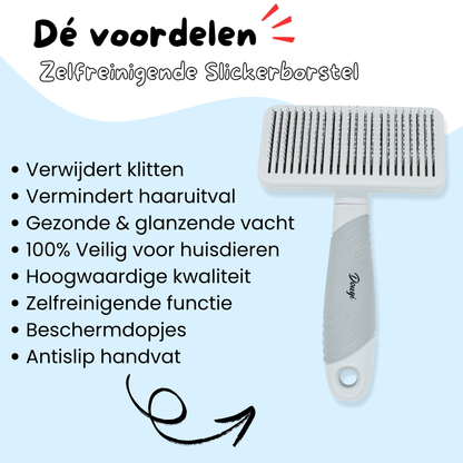 Dougi Slickerborstel – Zelfreinigend voor Hond en Kat